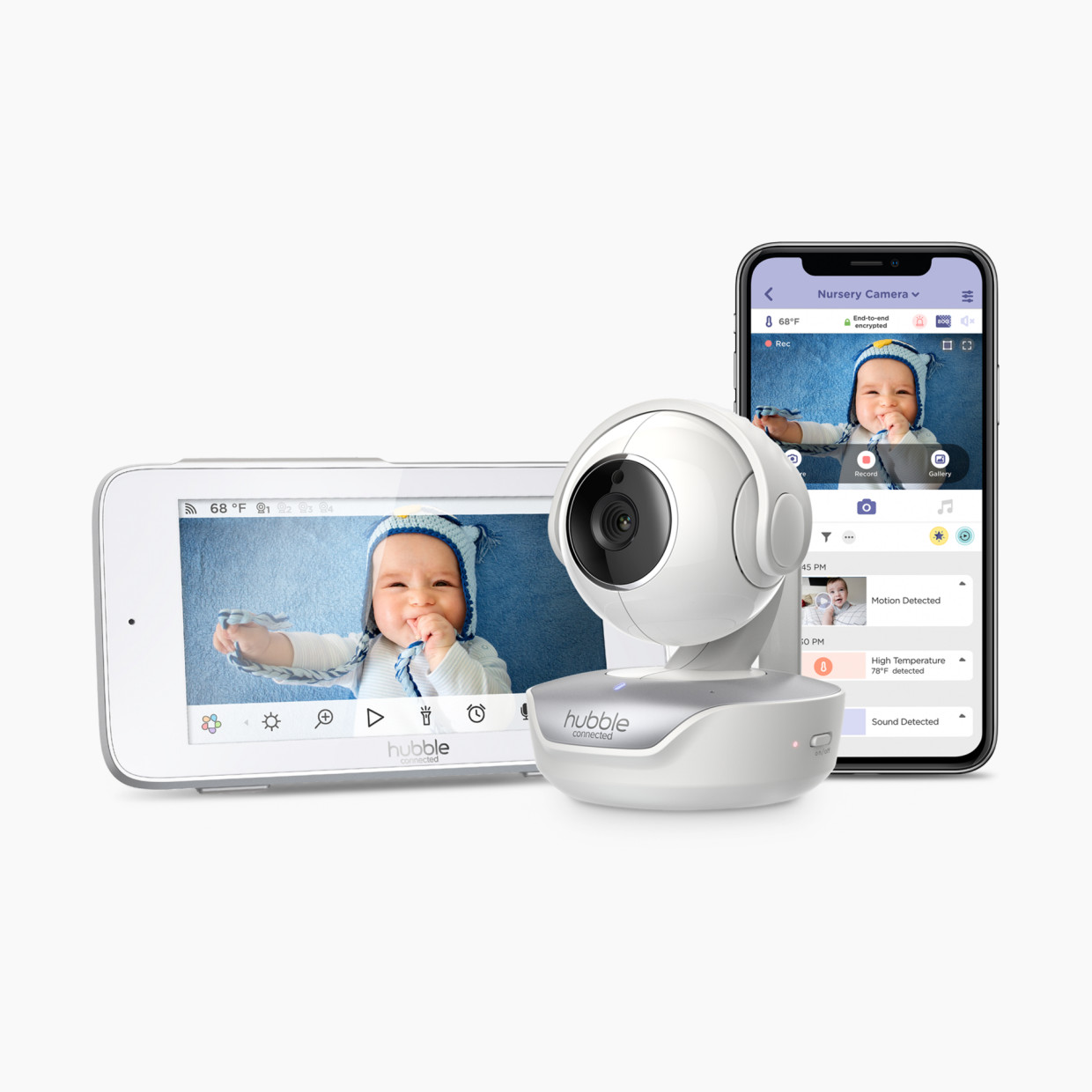 Hubble Connected Nursery Pal Premium: 5" Smart HD Baby Monitor with Touch Screen Viewer.