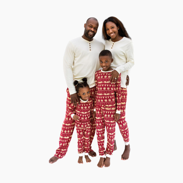 Burt's Bees Baby Women's Fair Isle Matching Family Pajama Set - Berry Special, X Small.