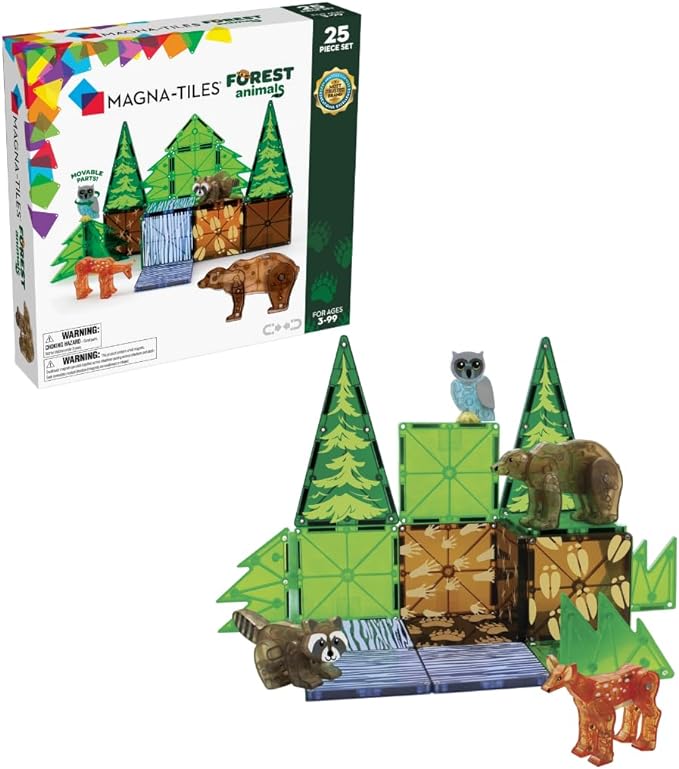 MAGNA-TILES Forest Animals Magnetic Construction Set.
