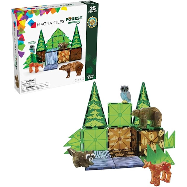 MAGNA-TILES Forest Animals Magnetic Construction Set.