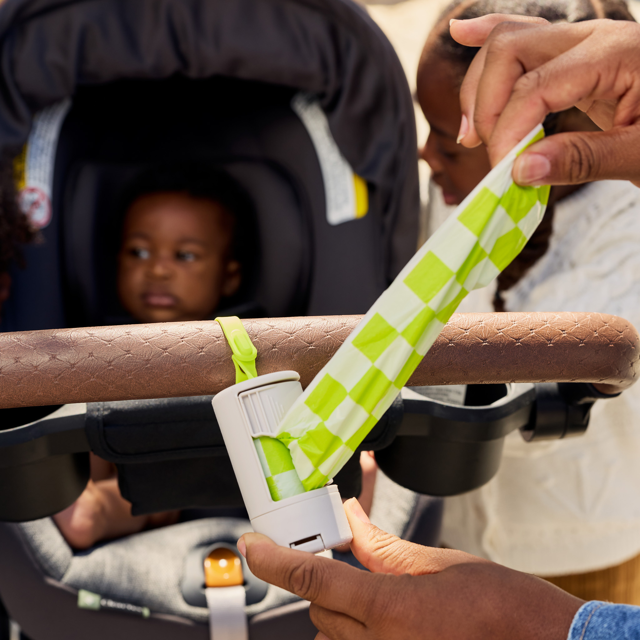 Sprucely On-the-Go Diaper Bag Dispenser with Refills Bundle - Oat/Acid Check, Fragrance Free.