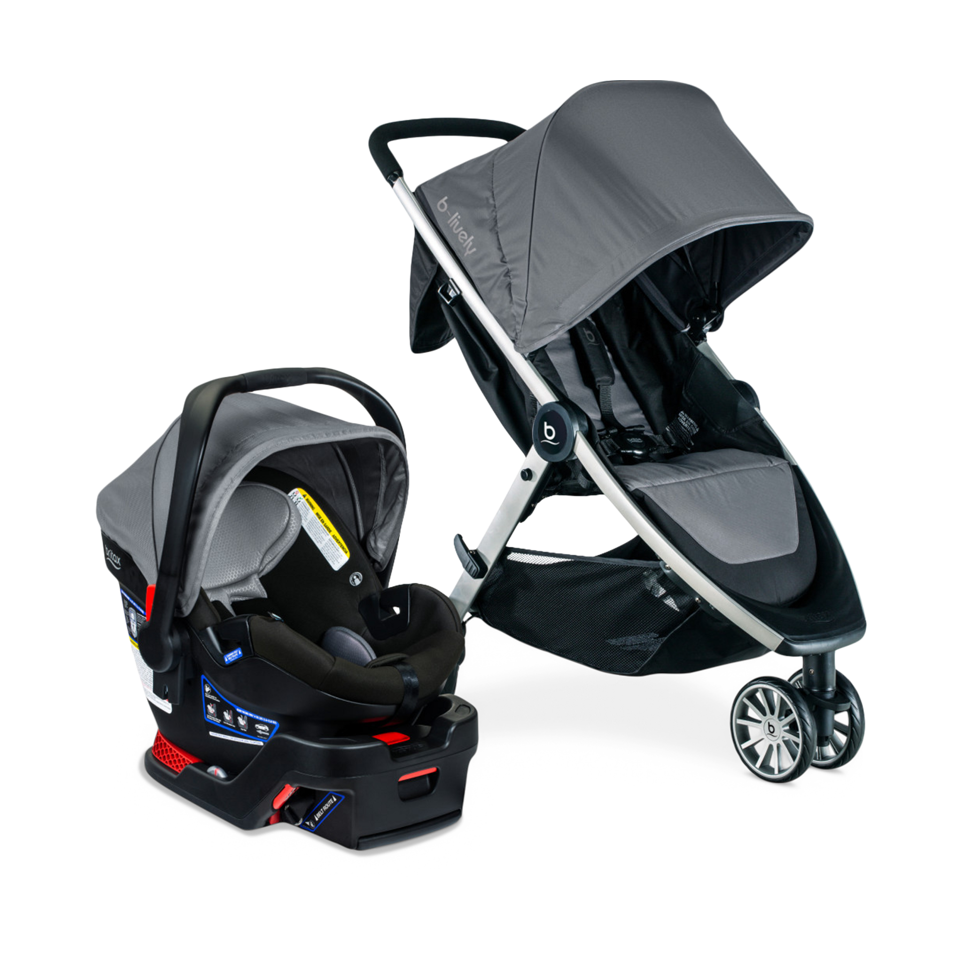 Britax B-Lively & B-Safe Gen2 Flexfit Travel System - Fog Safewash ...