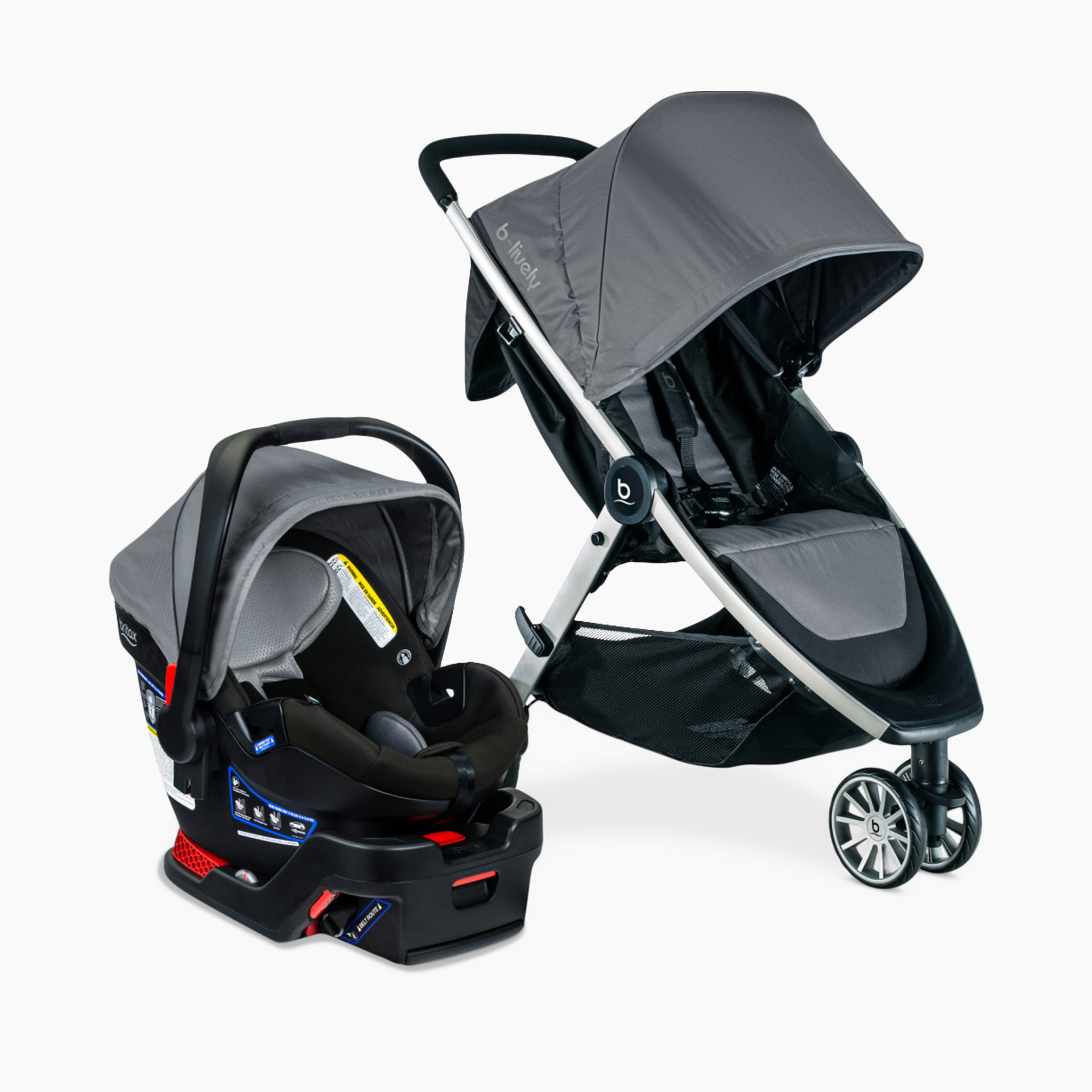 Britax B Lively B Safe Gen2 Flexfit Travel System Fog Safewash