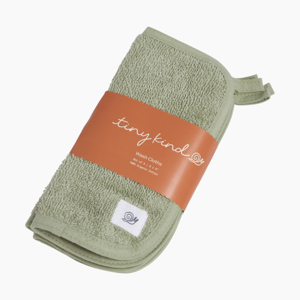 Tiny Kind Washcloths (4 Pack) - Desert Sage.