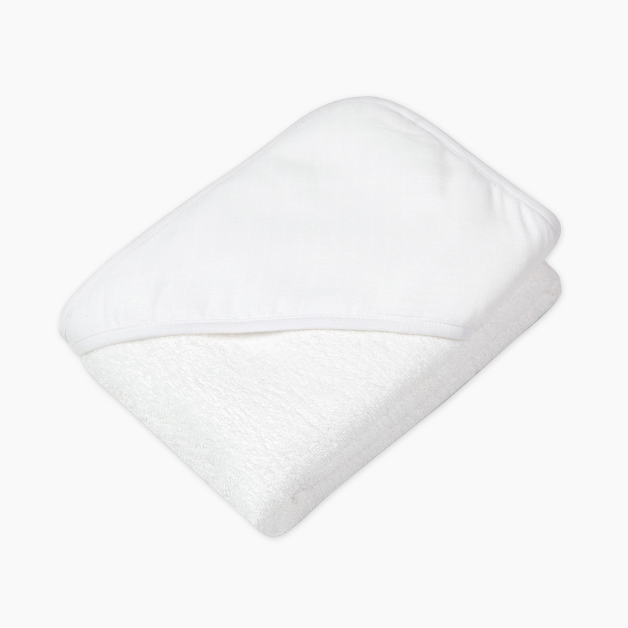 Honest Baby Clothing 2-Pack Organic Cotton Hooded Towels - Bright White.