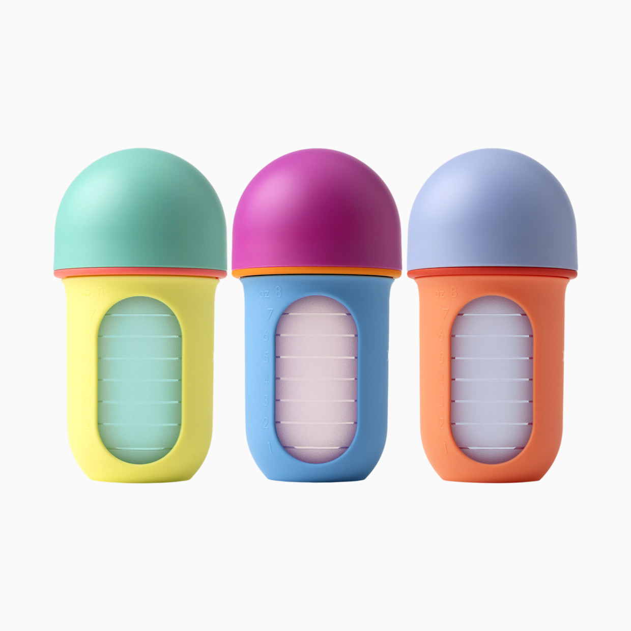 Boon NURSH Silicone Pouch Bottles - Multi-Color, 8 Oz.