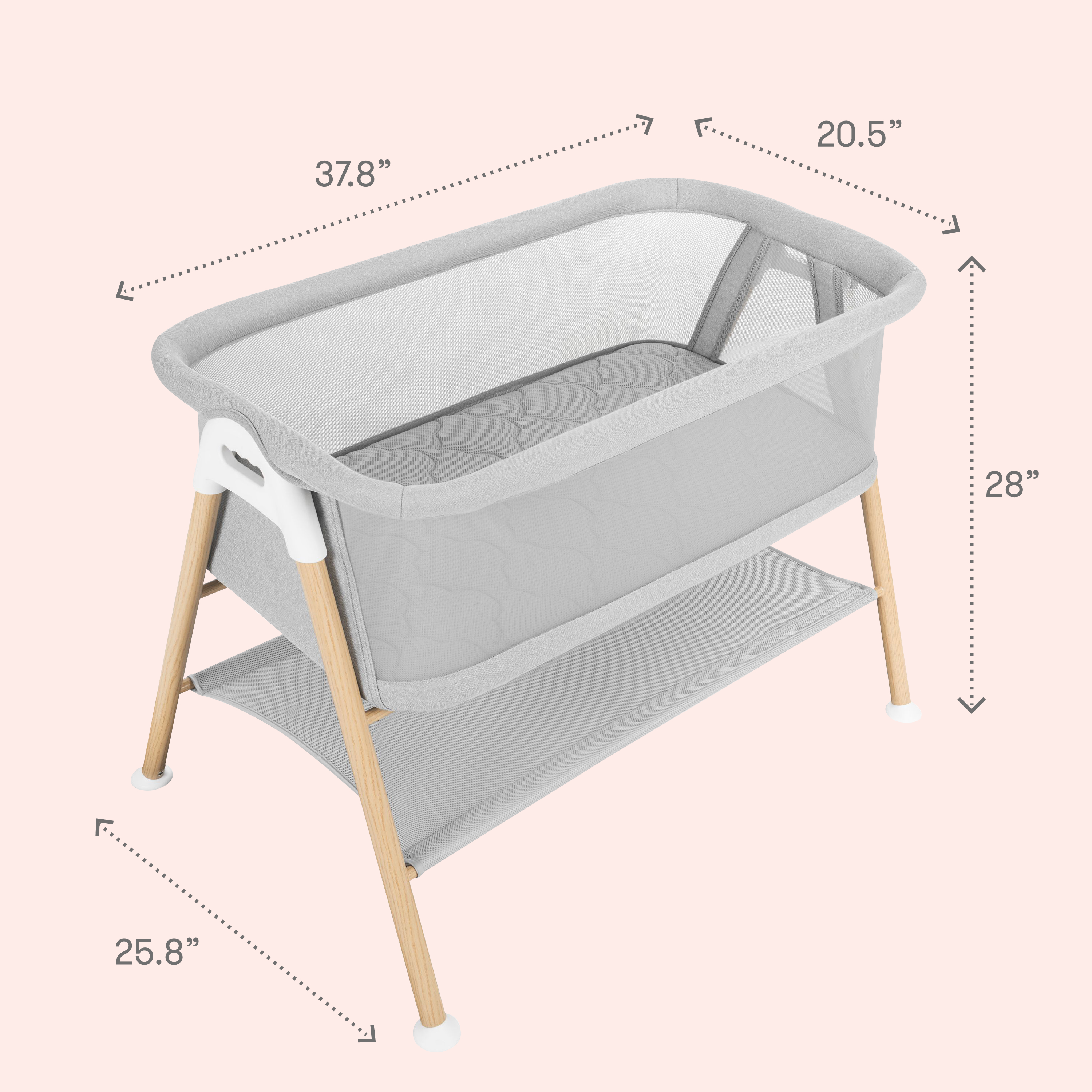 Newton Baby Essential Bassinet - Grey.