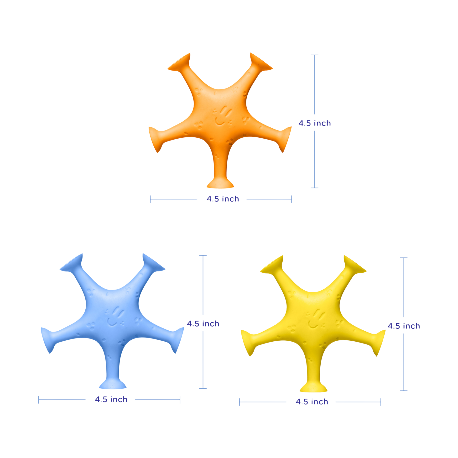 Ubbi Starfish Suction Bath Toys.