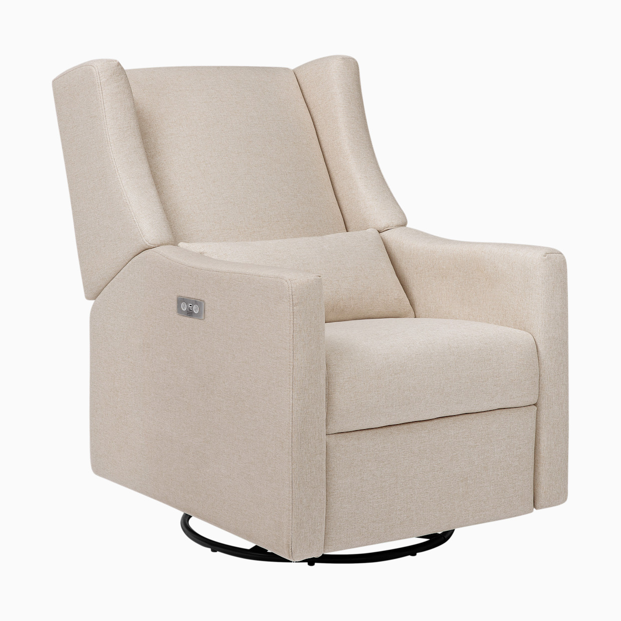 babyletto Kiwi Electronic Recliner and Swivel Glider - Performance Beach Eco Weave.