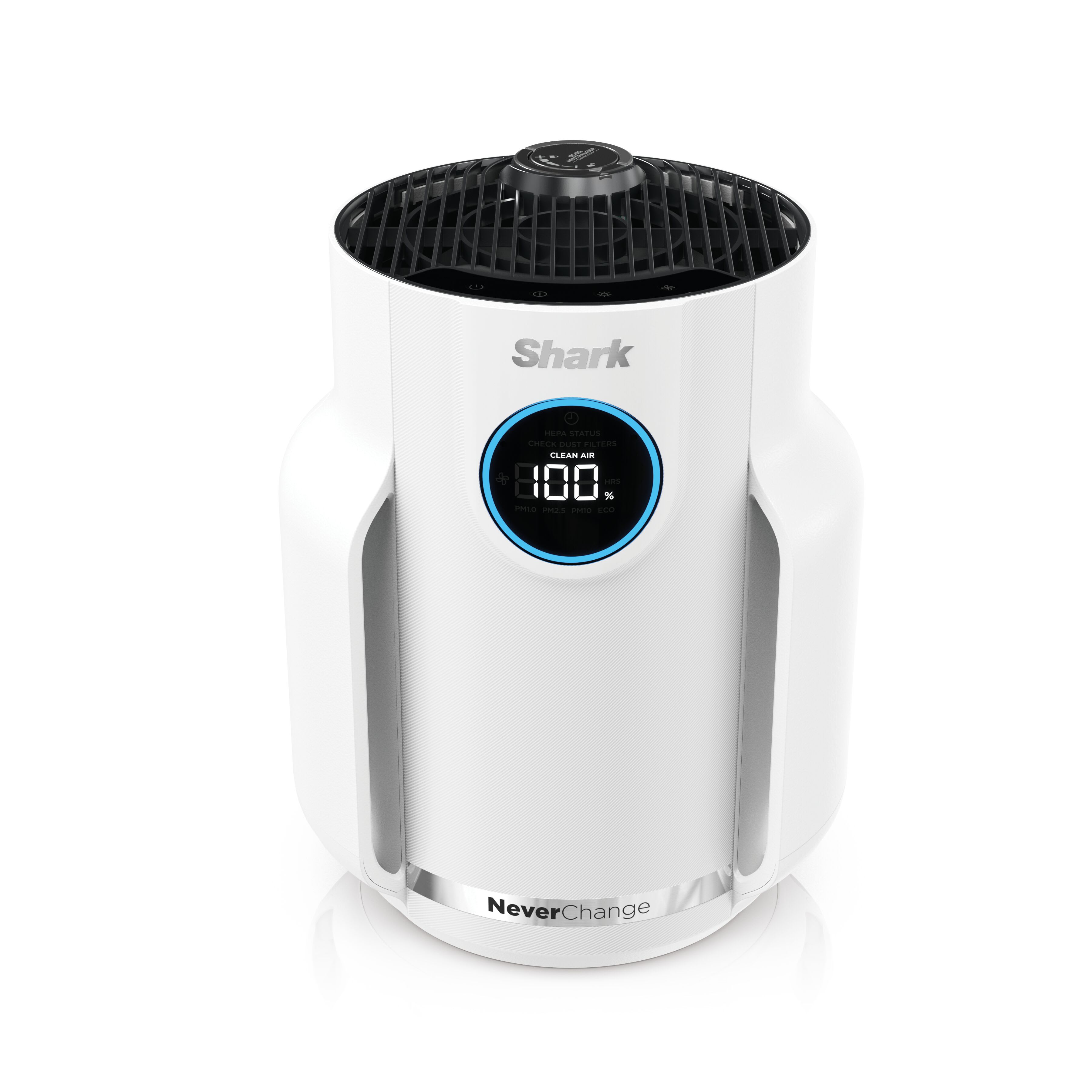 Shark Air Purifier for Home, NeverChange Compact Pro, for Bedroom, Nursery, Home Office, Dorm, HEPA-Exceeding Filter, Captures Pollutants, Pet Dander, Dust, Odor, Smoke, and More, HP072WH, White