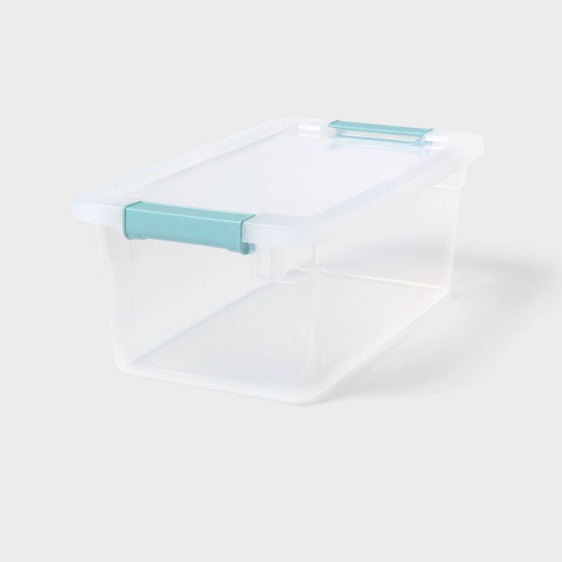 Brightroom 7qt Clear Storage Bin with Latches.