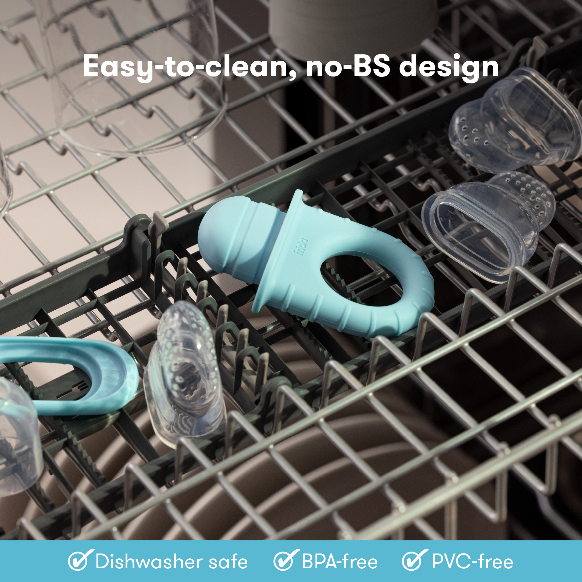 Frida Baby Push Pop Feeder Set - Blue.