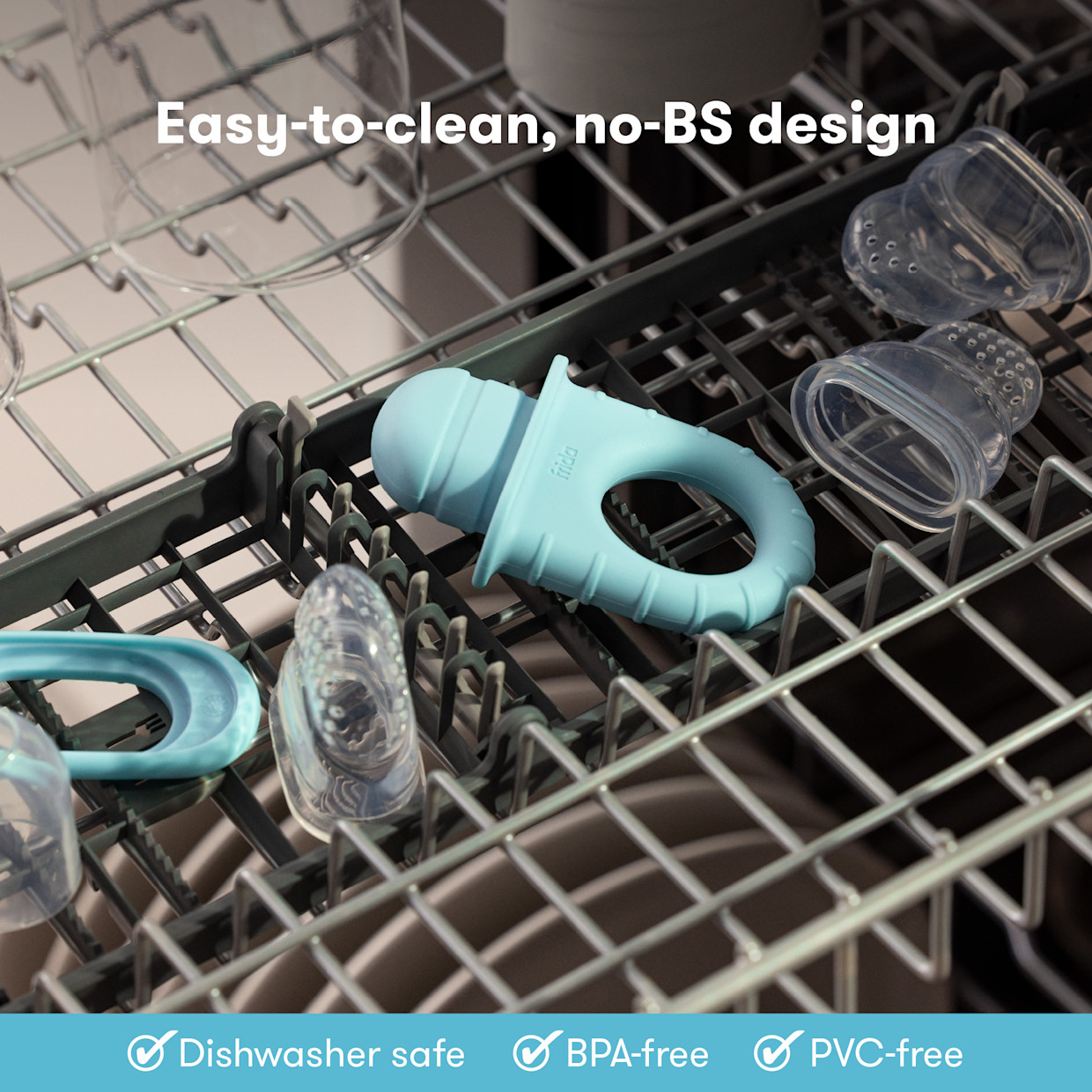 Frida Baby Push Pop Feeder Set - Blue.