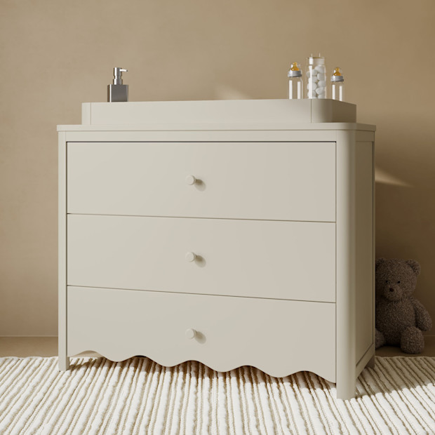 Storkcraft Casablanca 3 Drawer Chest with Removable Changing Table Topper.
