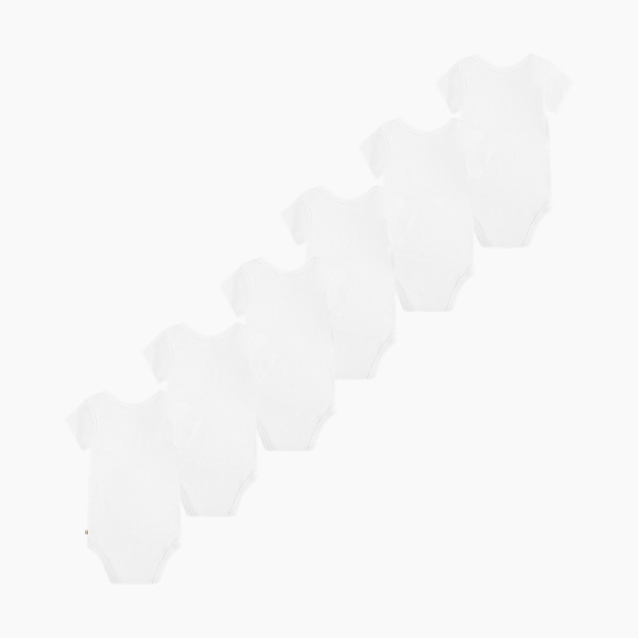 Huggies Basic Bodysuit (6 Pack) - Bright White, Newborn.