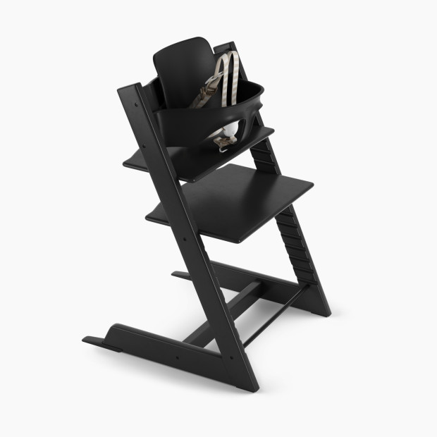 Stokke Tripp Trapp High Chair + Tray Bundle - Black/Black.