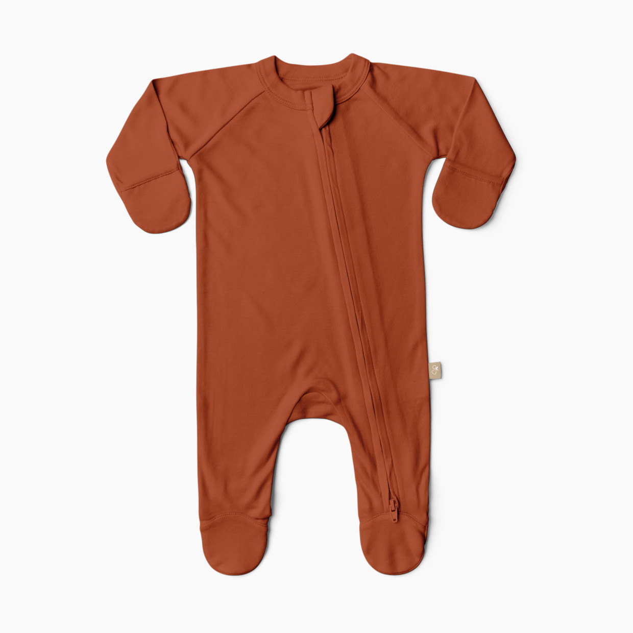 Goumi Kids x Babylist Grow With You Footie - Loose Fit - Clay, Newborn.