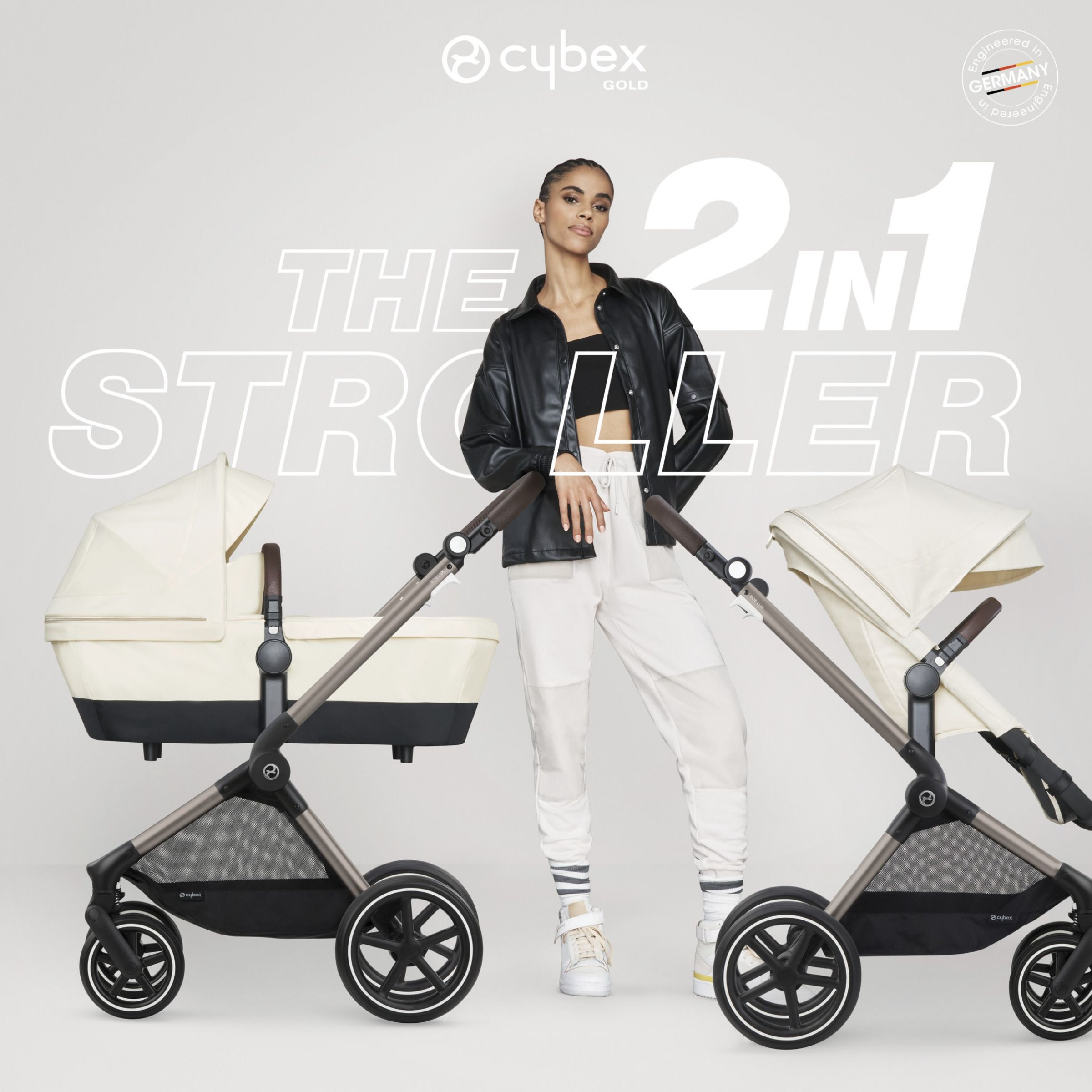 Cybex EOS Lux 2-in-1 Stroller - Lava Grey.