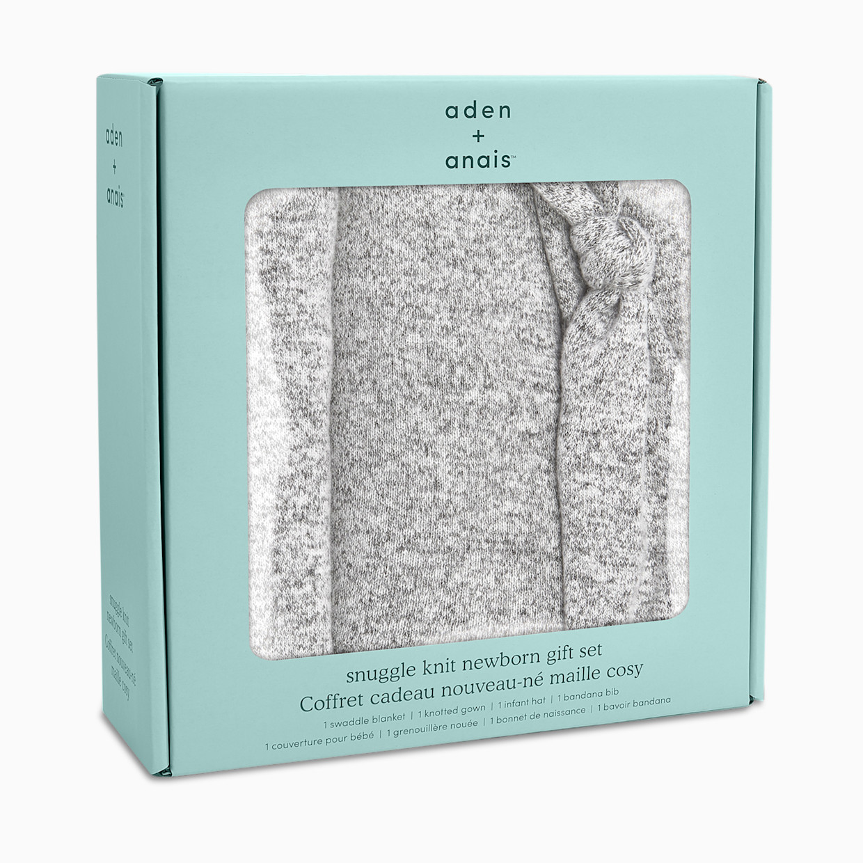 Aden + Anais Snuggle Knit Newborn Gift Set - Heather Grey.