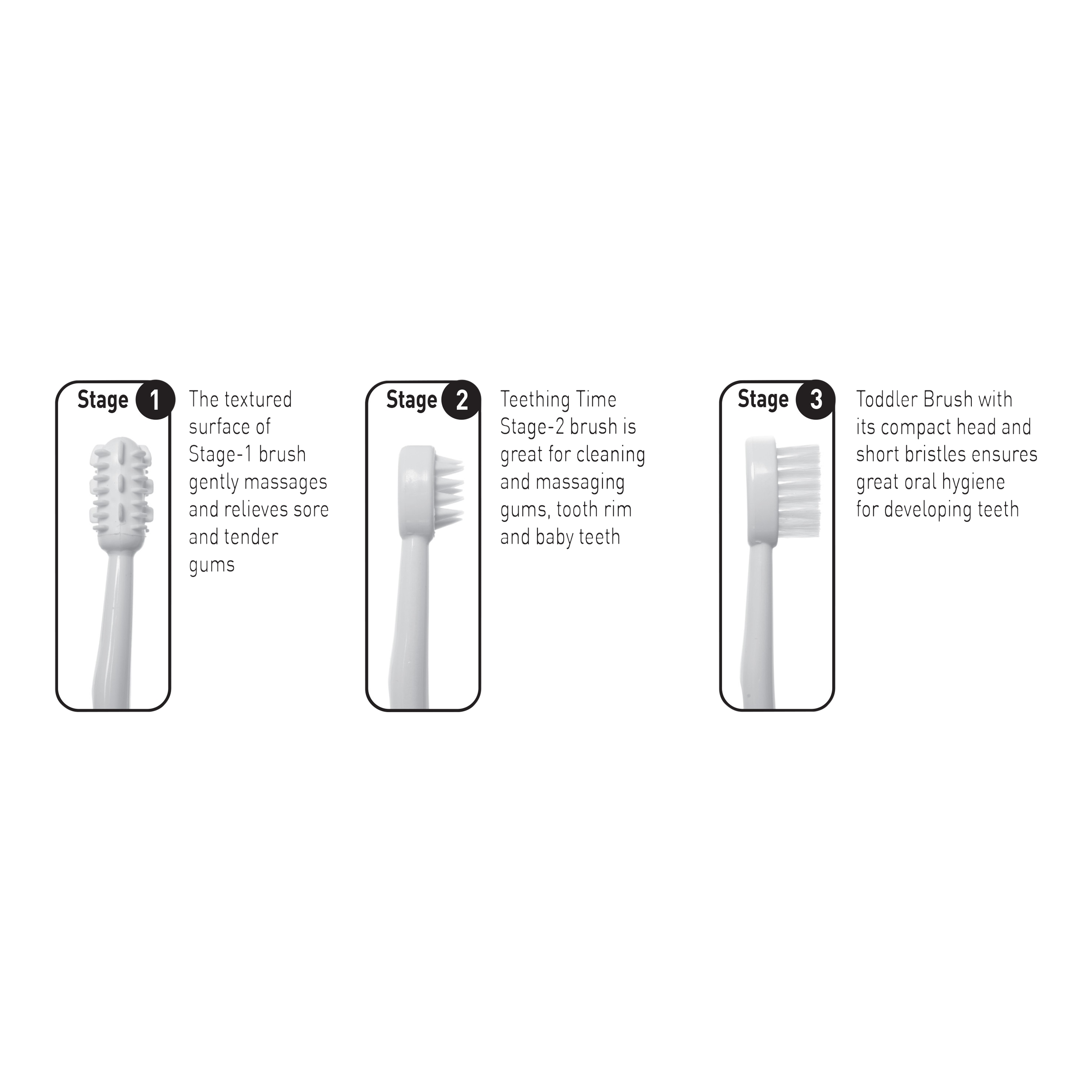 Dreambaby Three Stage Toothbrush Set.