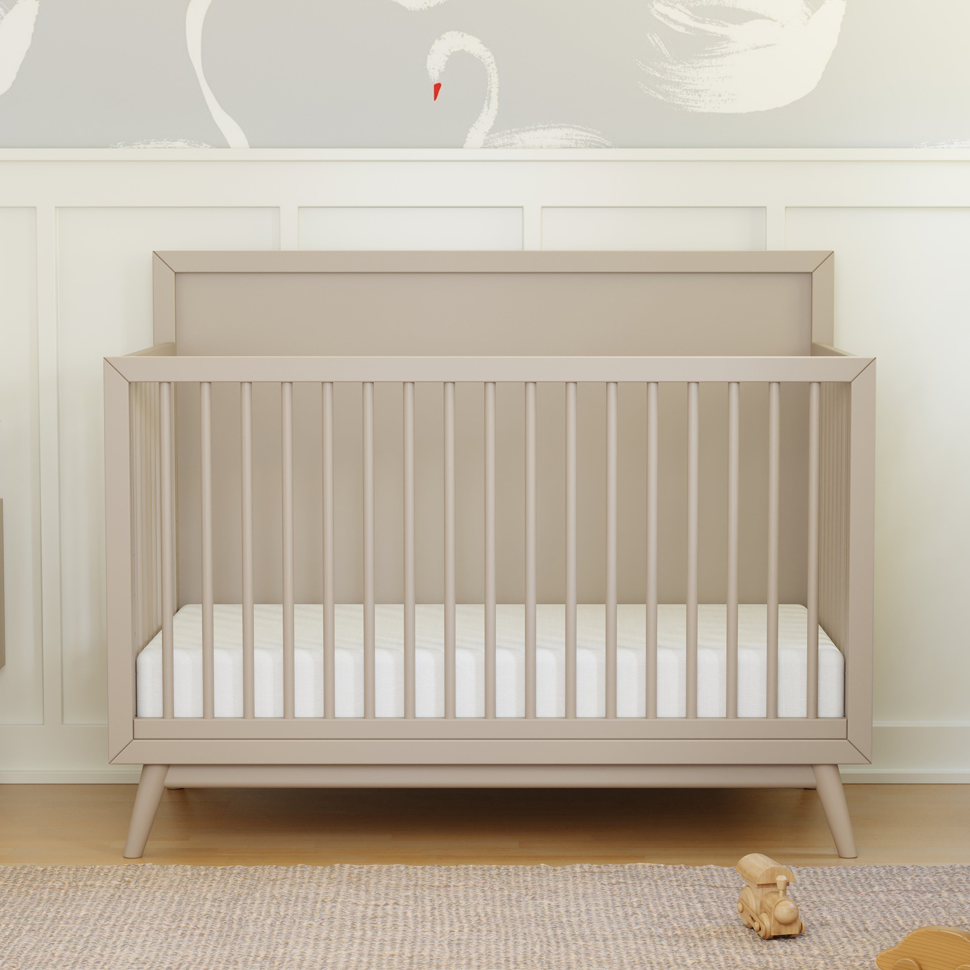babyletto Palma 4-in-1 Convertible Crib with Toddler Bed Conversion Kit.