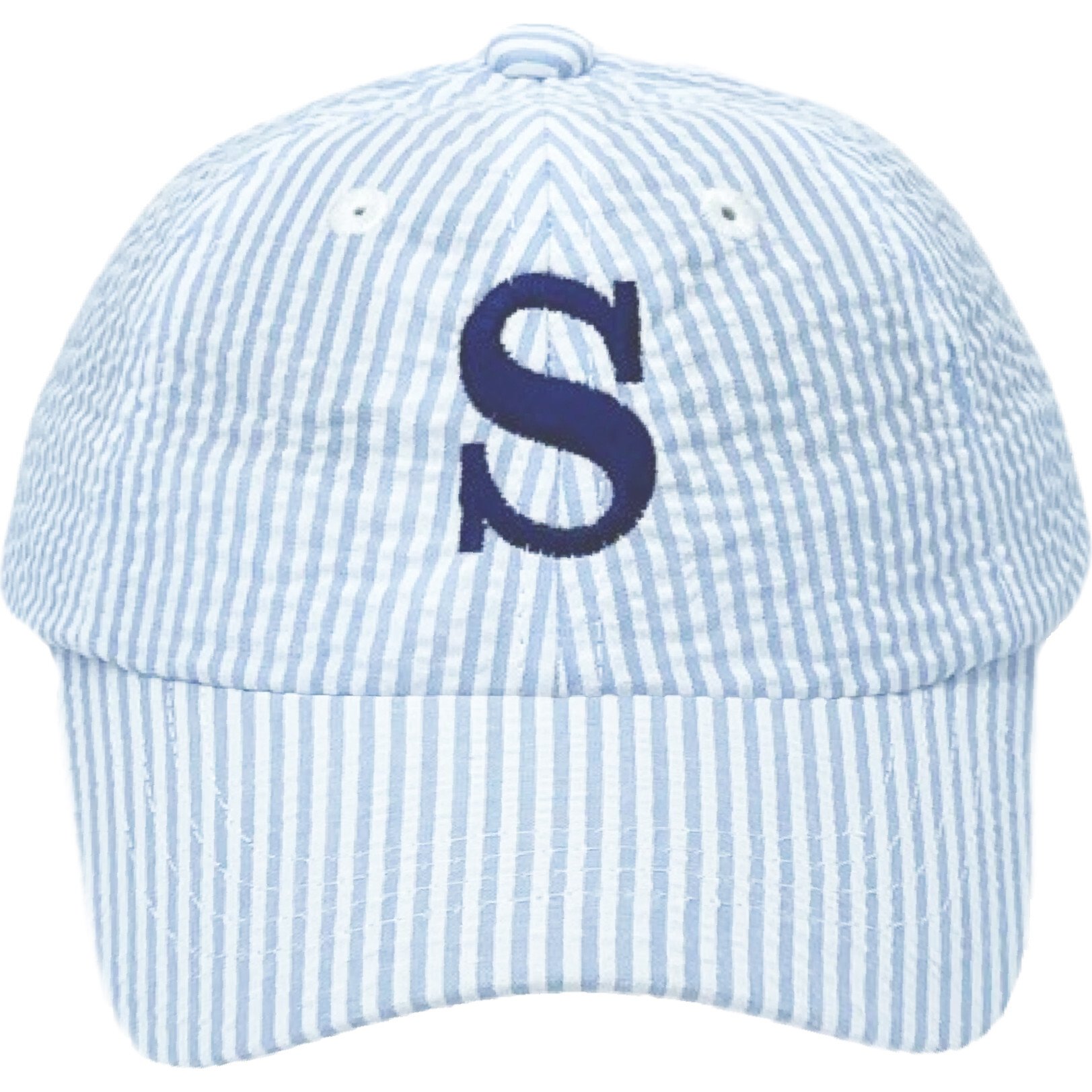Customizable Seersucker Baseball Hat.