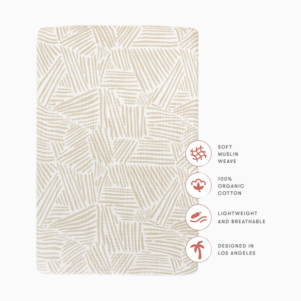 babyletto Mini Organic Muslin Cotton Crib Sheet.