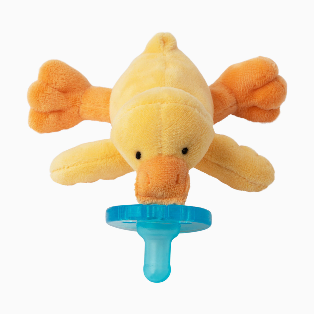 WubbaNub Pacifier - Baby Yellow Duck, Attached.