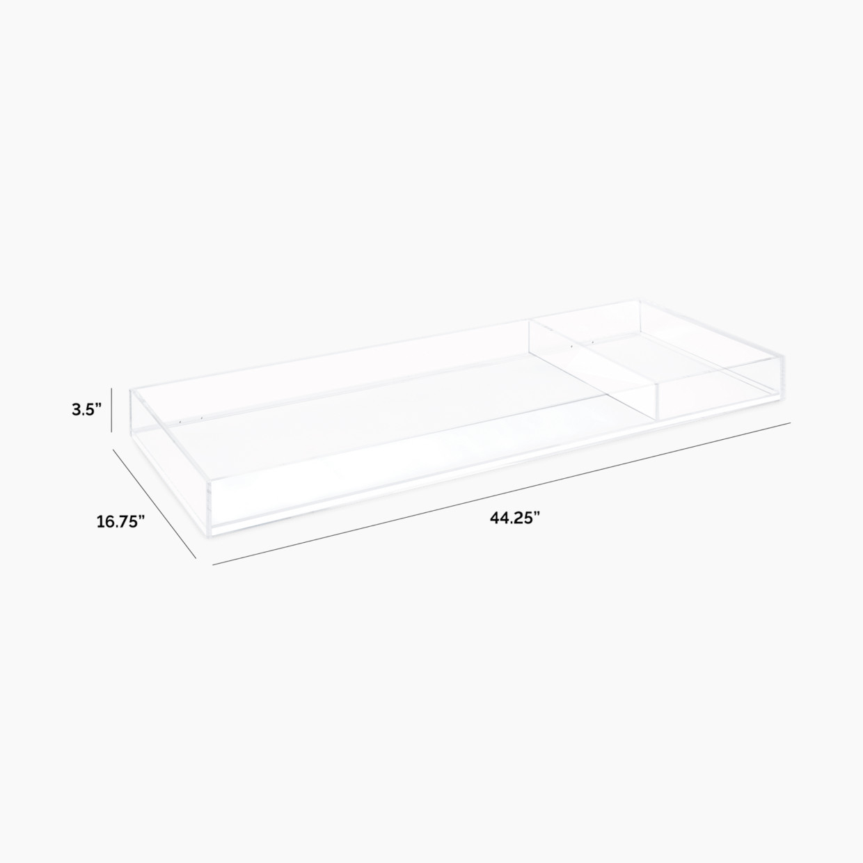 Nursery Works Acrylic Changing Tray - Clear Acrylic.