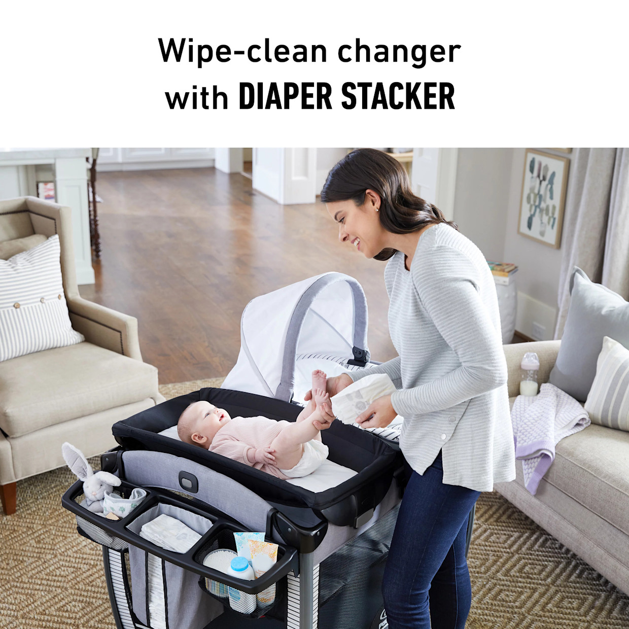 Graco Pack n' Play Rock 'n Grow Playard - Hamilton.