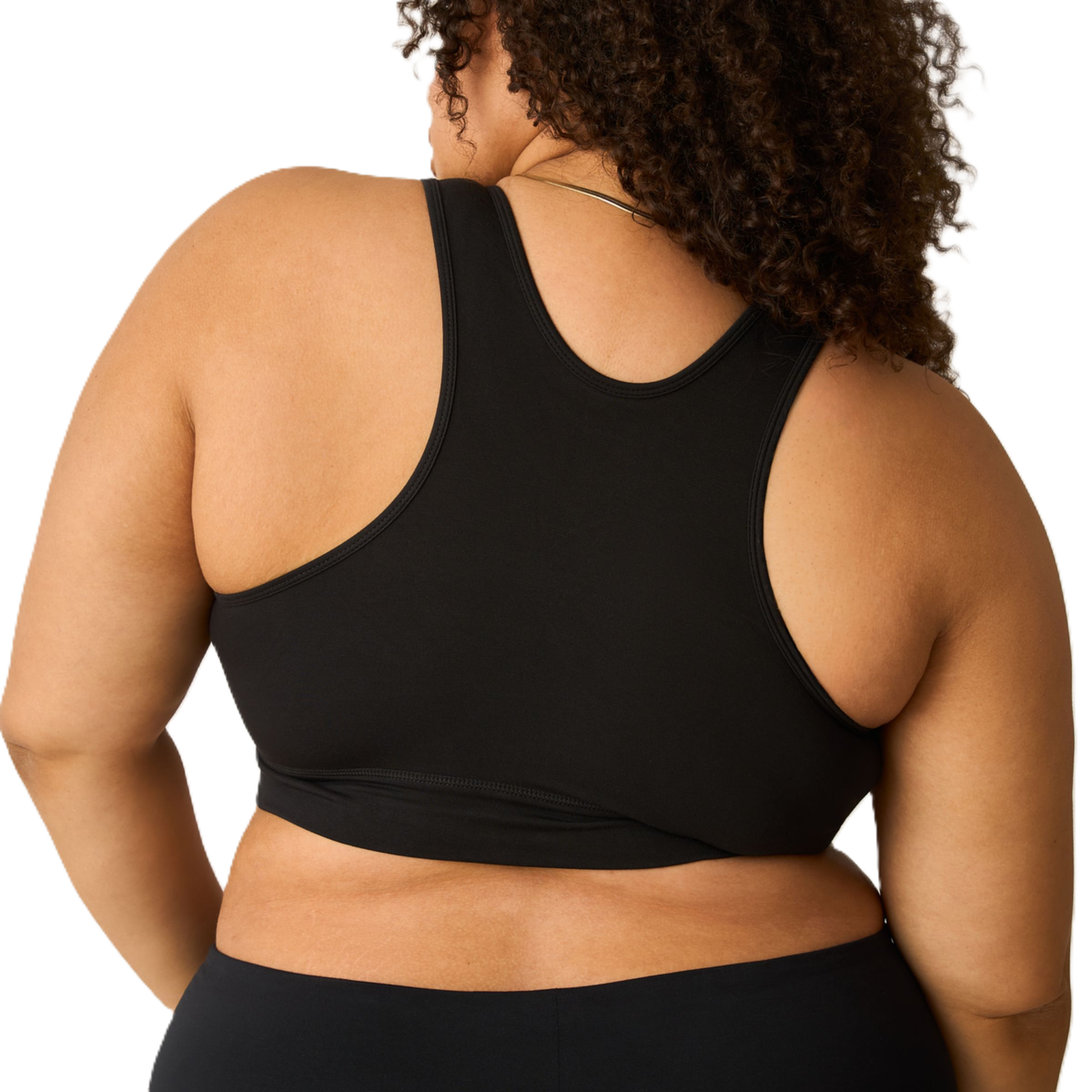 Kindred Bravely French Terry Racerback Nursing & Sleep Bra - Black, 1X.