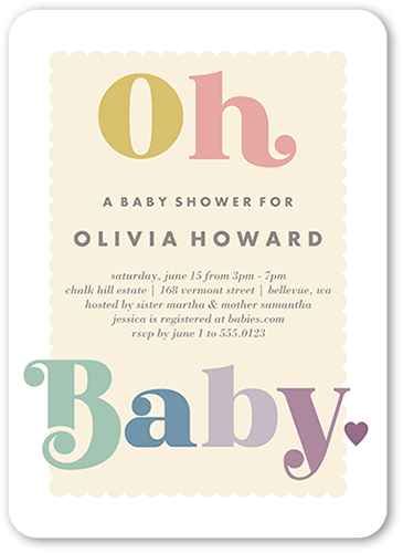 Bright Welcome Baby Baby Shower Invitation.