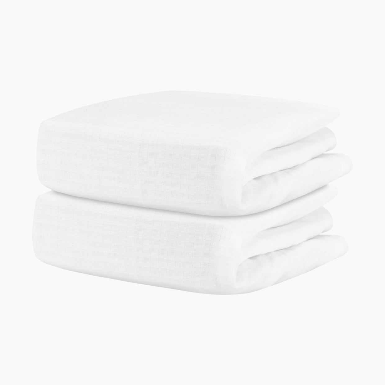 Newton Baby 2-Pack Organic Cotton Breathable Crib Sheets - Solid White 2 Pack.