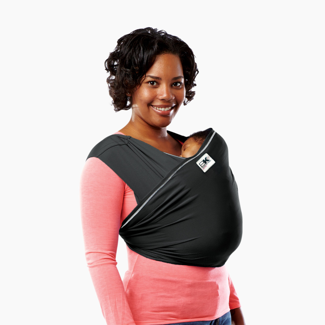 Baby K'tan Active Baby Wrap Carrier - Black, Small.