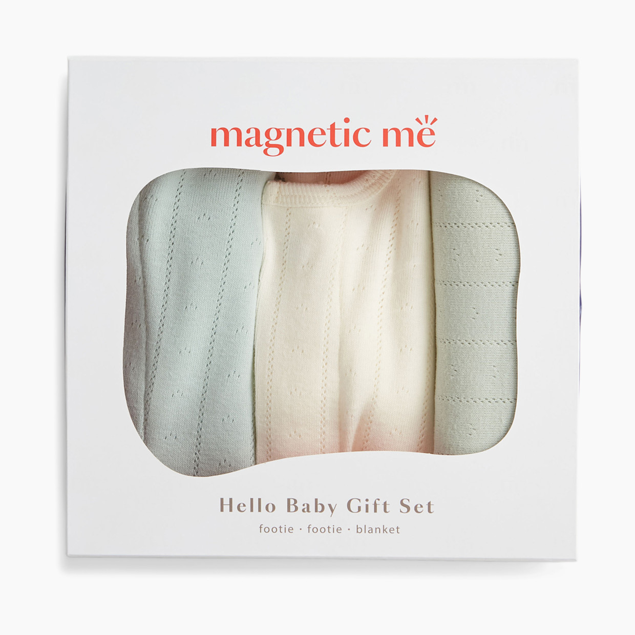 Magnetic Me Pointelle Organic Magnetic 3 Piece Gift Set - Moonlight Pointelle, Newborn.