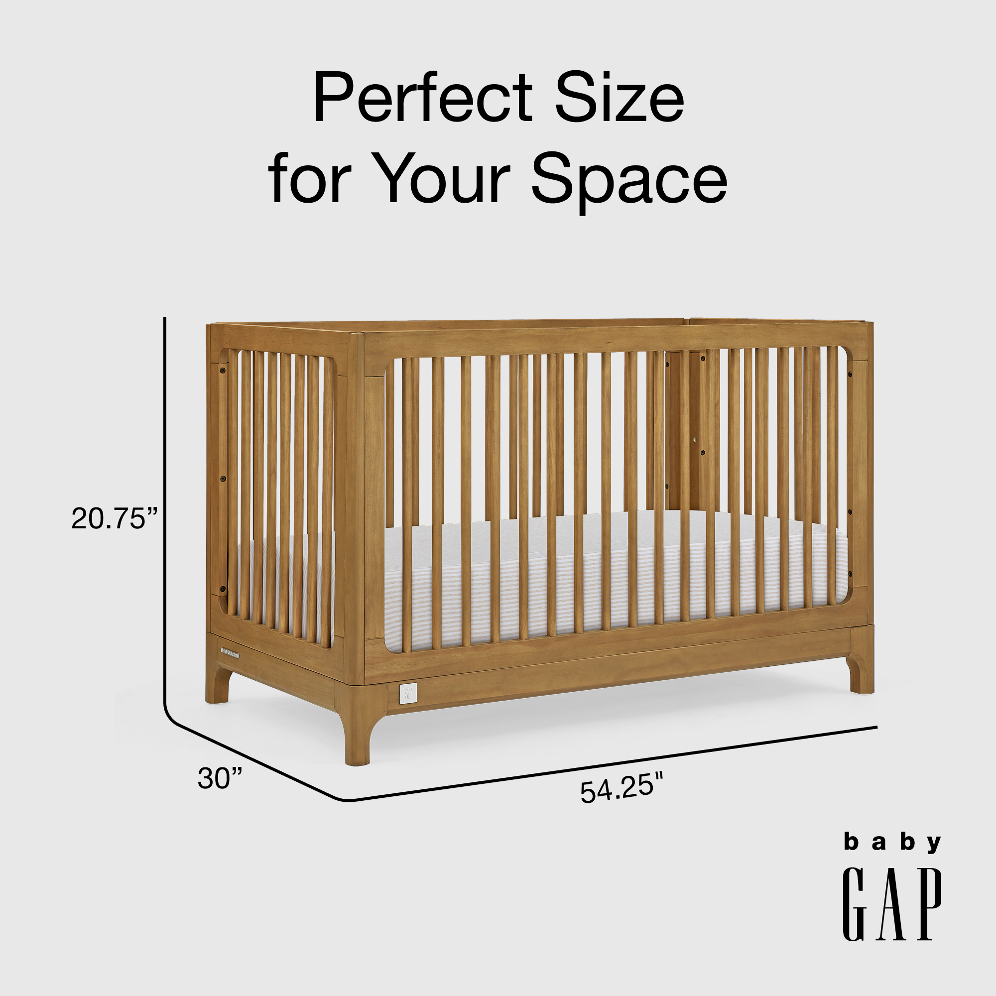 Delta Children babyGap Wren 4-in-1 Convertible Crib - Acorn.