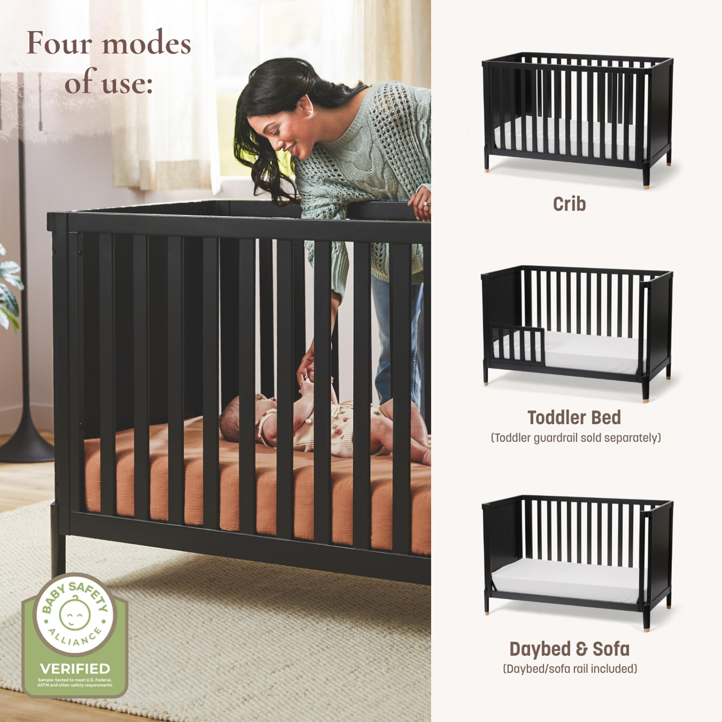 Little Seeds Aster Crib - Black.