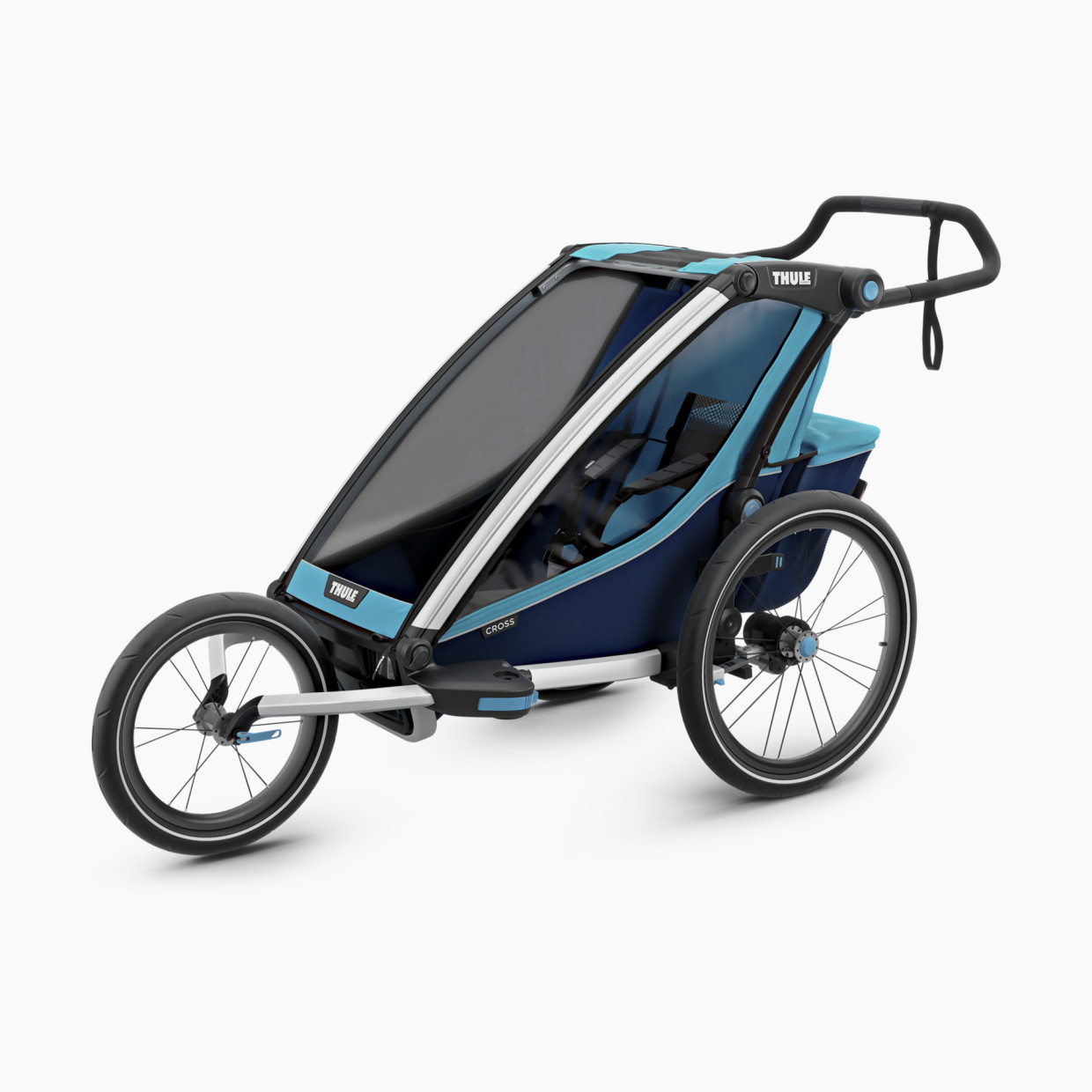 Thule Chariot Cross 1 Stroller and Bike Trailer - Blue.