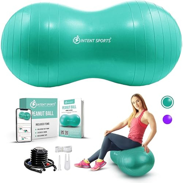 Intent Sports Peanut Ball for Exercise, Labor & Birthing.