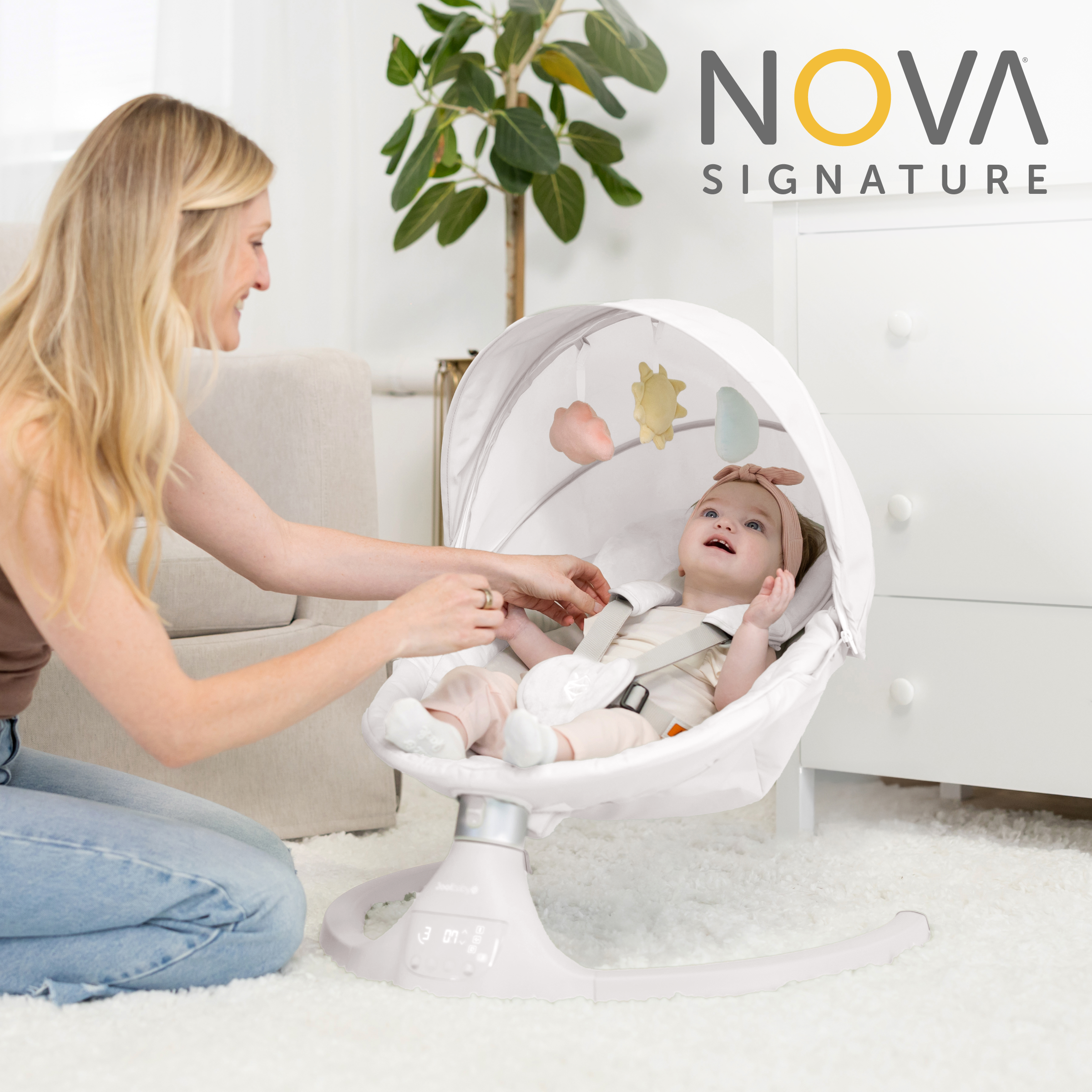 Jool Baby Nova Signature Baby Swing - Stone.