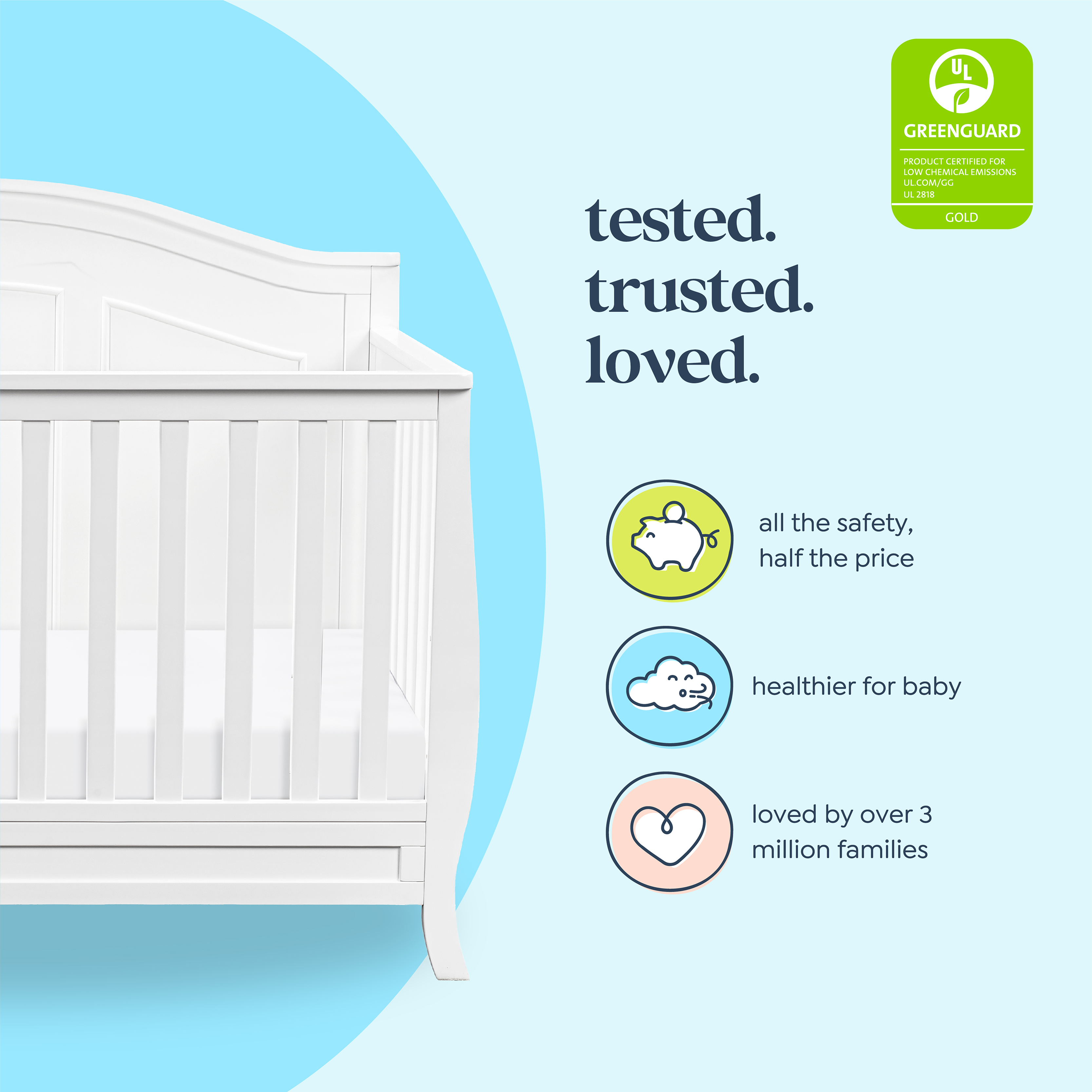 daVinci Emmett 4in1 Convertible Crib White Babylist Shop