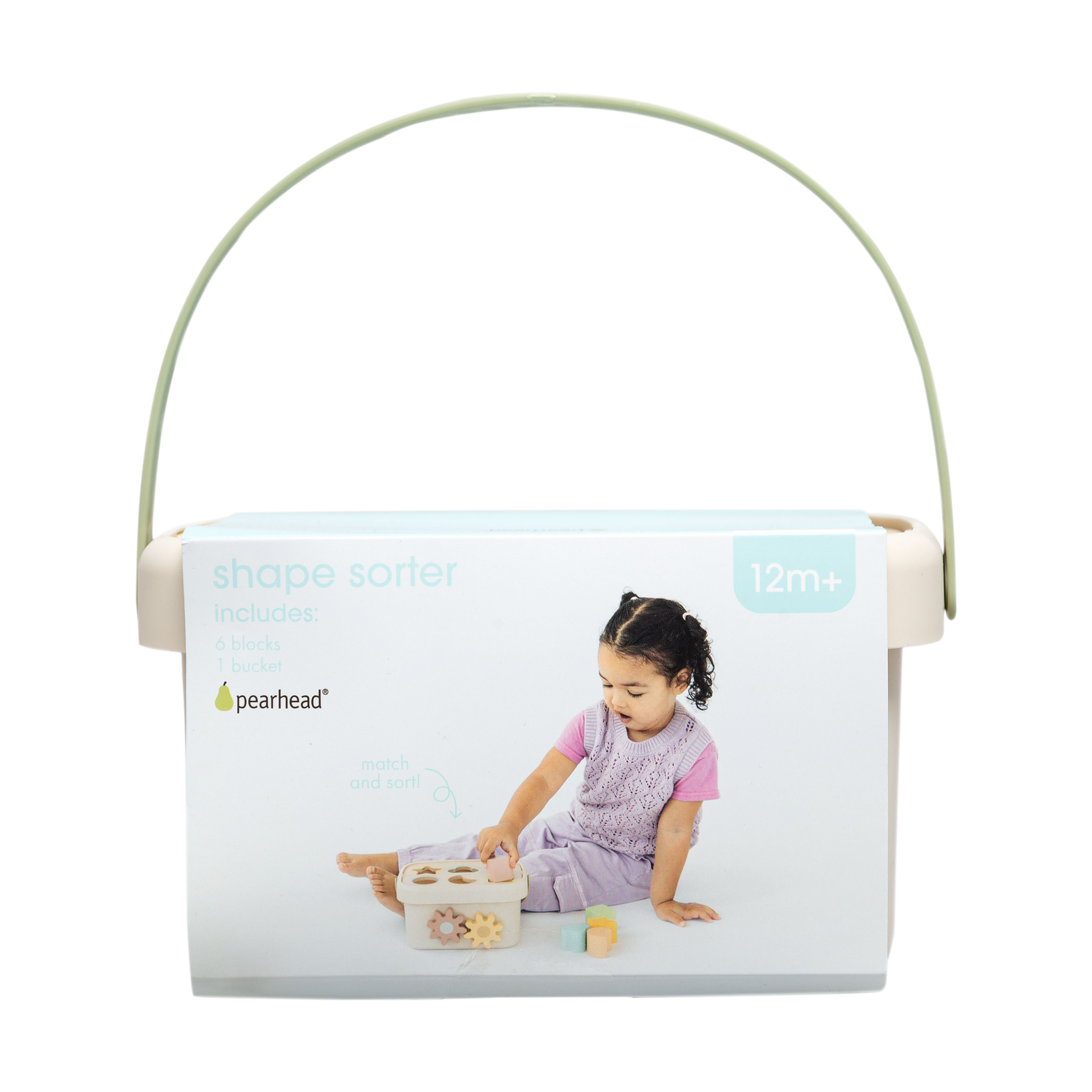 Pearhead Shape Sorter Carrying Bucket.