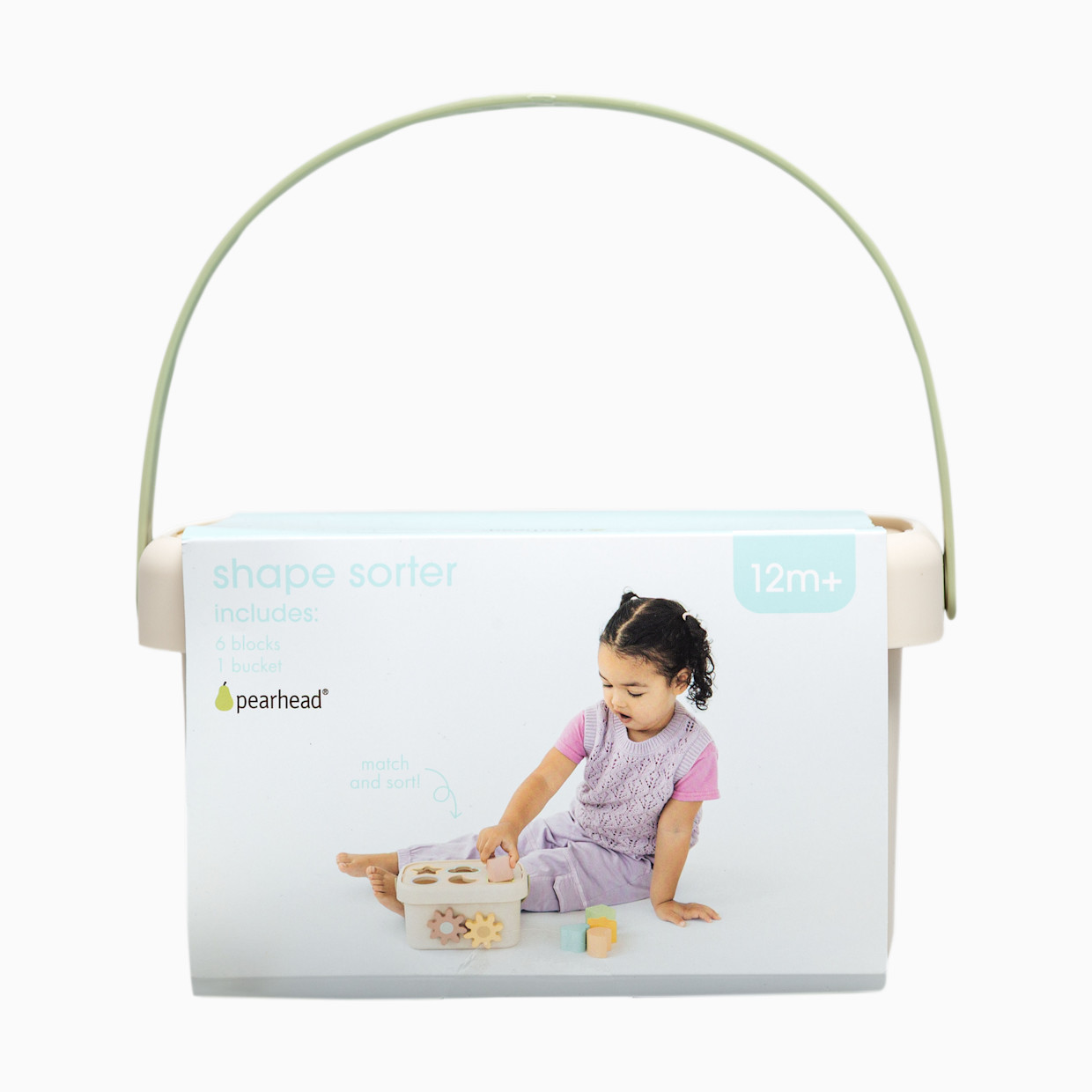 Pearhead Shape Sorter Carrying Bucket.
