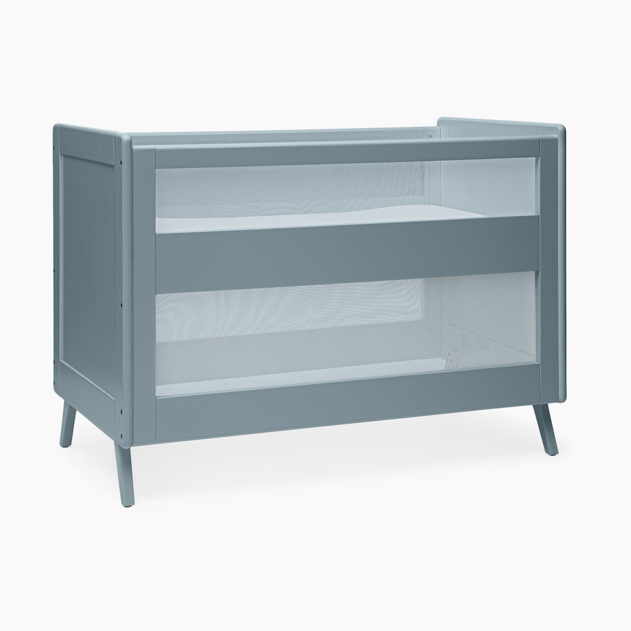 Halo 3-in-1 Breathable Mesh Convertible Crib with Conversion Kit - Slate Blue.