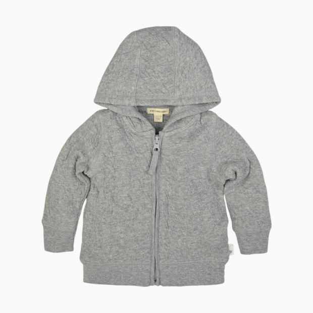 Burt's Bees Baby Organic Quilted Bee Jacket - Heather Grey, 0-3 Months.