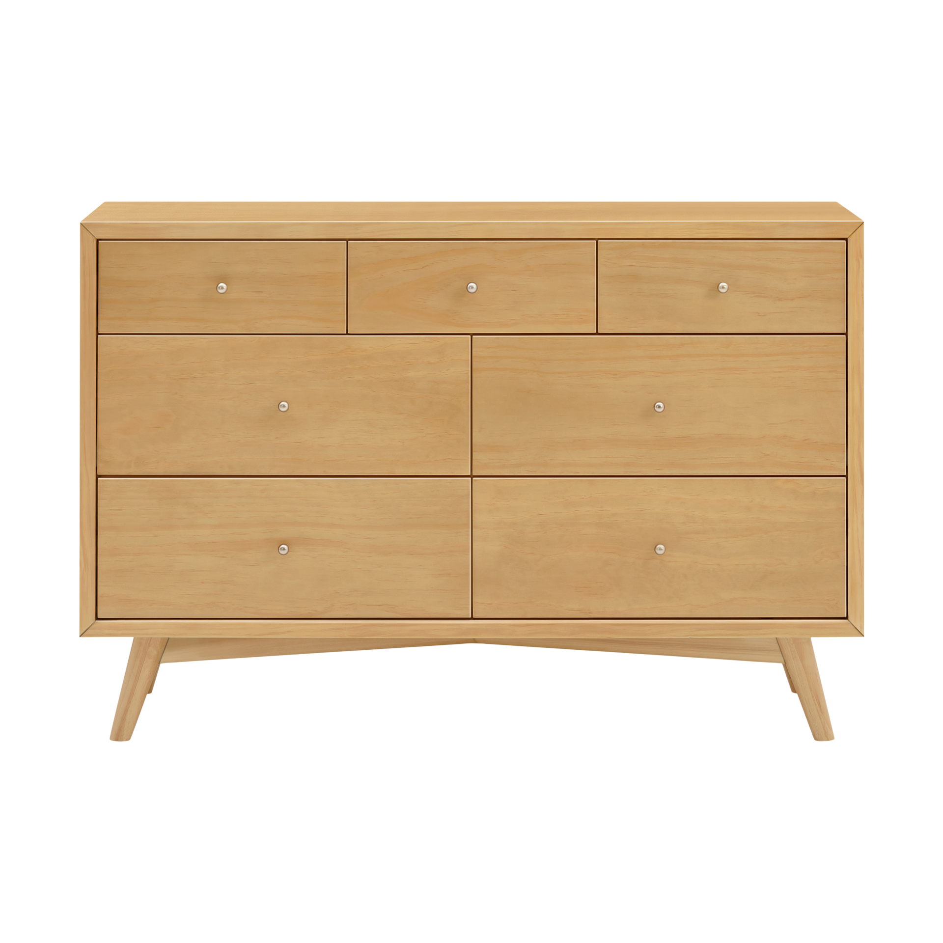 babyletto Palma 7-Drawer Assembled Double Dresser - Honey.