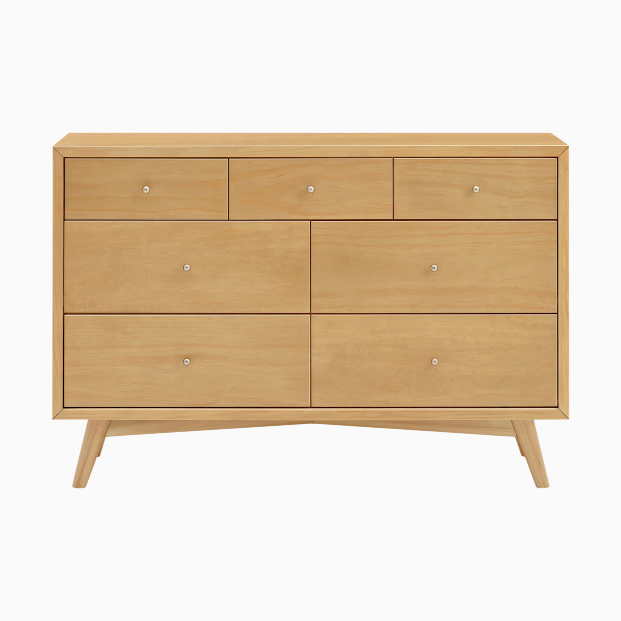 babyletto Palma 7-Drawer Assembled Double Dresser - Honey.