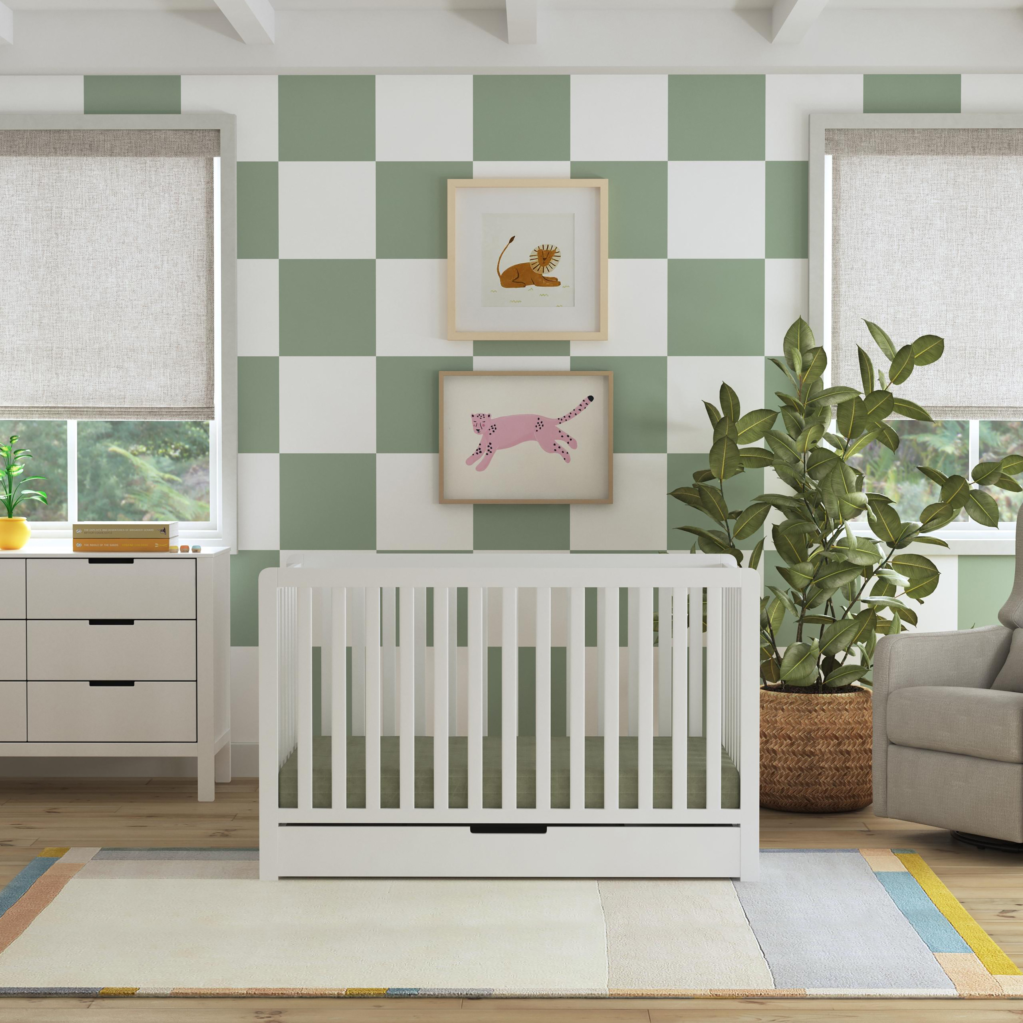 Carter's by daVinci Colby 4-in-1 Convertible Crib with Trundle Drawer.