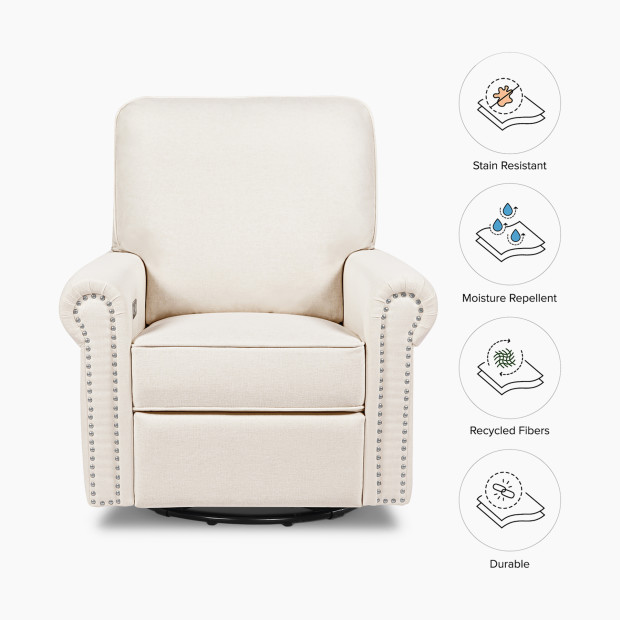 Namesake Linden Electronic Recliner and Swivel Glider - Performance Cream Eco Weave.