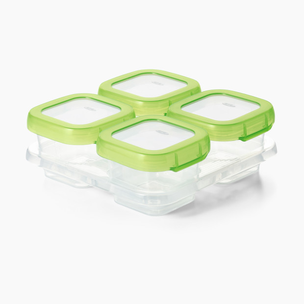 OXO Tot Baby Blocks 4oz Freezer Storage Containers - Green.